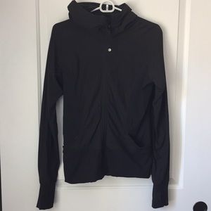 black lululemon zip up jacket